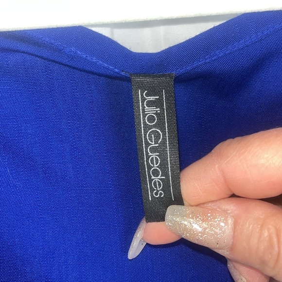 Julio Guedes popover drawstring waist cover up/midi dress Sz M (see measurement) - Picture 8 of 9